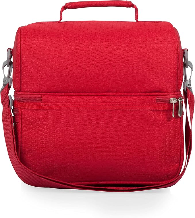 PICNIC TIME NCAA Nebraska Cornhuskers Pranzo Lunch Bag - Insulated Lunch Box with Picnic Set - Lunch Cooler Bag