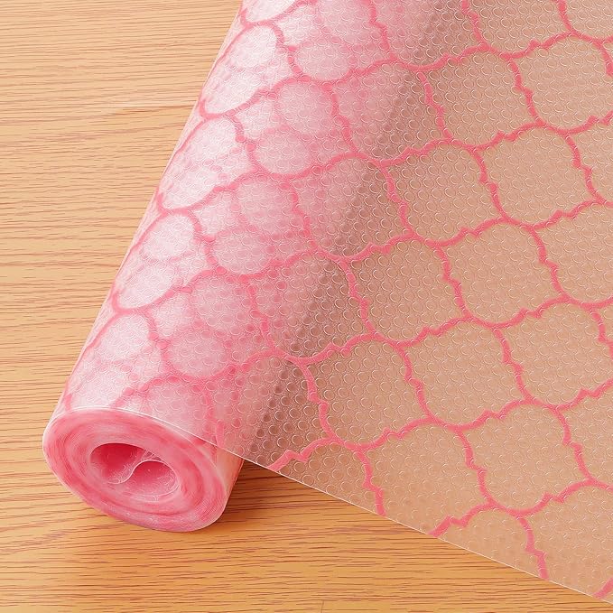 Cooyes Shelf Liner, Non Adhesive Drawer and Cabinet Liner, EVA Washable Oil-Proof Shelf Paper for Kitchen Cabinets, Refrigerator, Storage, Desks with Modern Pattern