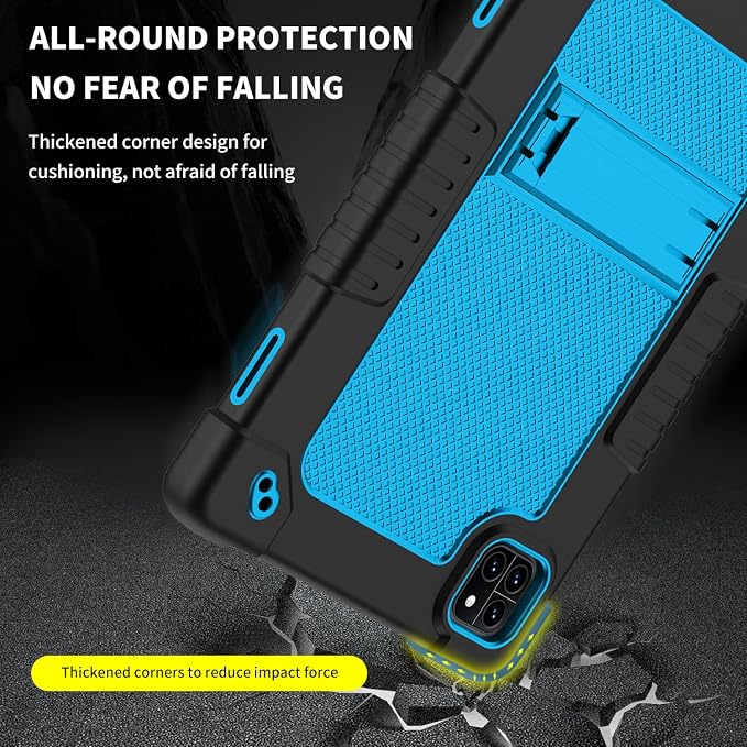 for Callsky-Tab Cpad 10 Tablet 10.1 inch Case with 2 Pcs Screen ProtectorHeavy Duty Shockproof Stand Shoulder Strap Case for Callsky-Tab Ctab 10/Callsky-Tab Cpad 10 Tablet (Black)
