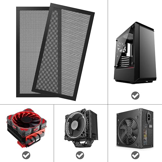 MoKo 120 x 240mm Dust Filter for Computer Cooler Fan, Magnetic Frame PC Fan