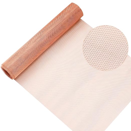 Therwen 36 Inch x 35 ft Copper Mesh Screen 99.9% Pure Copper 40 Mesh Roll Wire