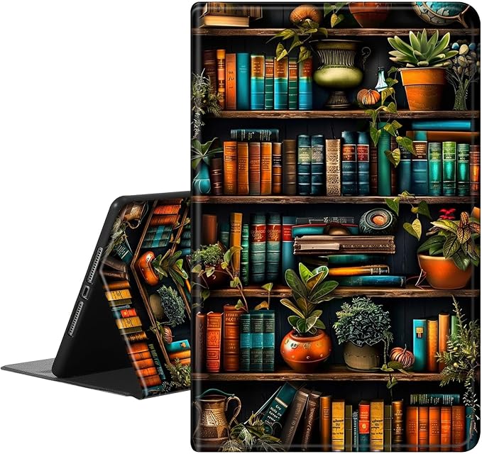 Case for iPad (A16) 11th Generation 11 Inch (2025)iPad 10th Generation 10.9 Inch (2022)PU Leather Slim Standing Smart Coverwith Auto Sleep/WakeBall on Fire