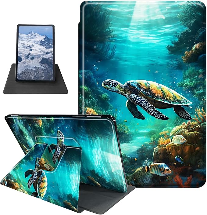 Case for Kindle Fire 7 Tablet (12th Generation 2022 Release) Baseball Theme 360 Degree Rotating Stand Protective Cover with Auto Sleep/Wake for Fire 7 2022 Tablet