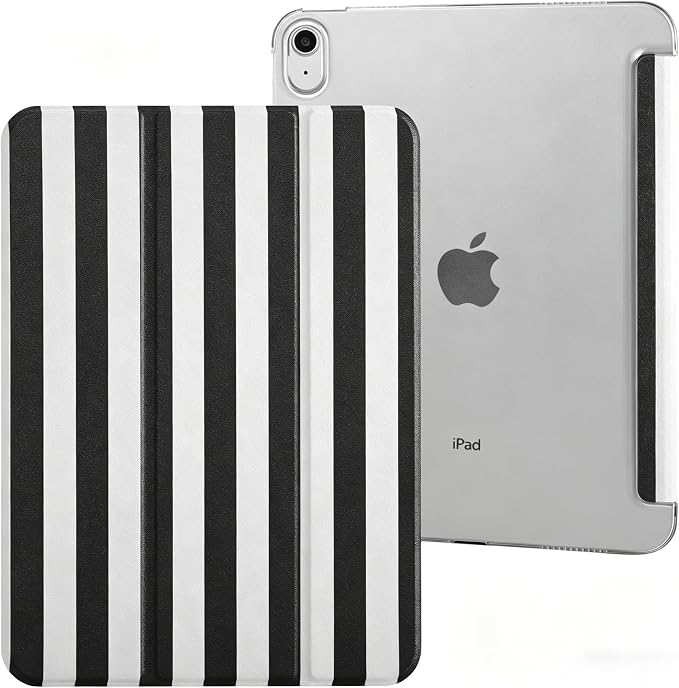 case for ipad 11th Generation11 Inch 2025 (A16 Chip) &amp 10th Gen 10.9 Inch 2022 - Slim Scratch-Resistant Hard PC Translucent Back Shell Smart Cover Wake/Sleep FunctionBlack Bow