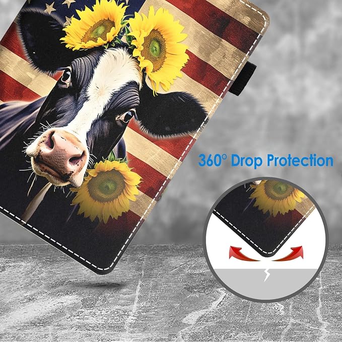 Case for Amazon Kindle Fire HD 10 Tablet 10.1 (9th/7th Generation 2019/2017 Release) Slim Folding Stand Folio Cover with Card Slot &amp Auto Wake/Sleep - African American Girl