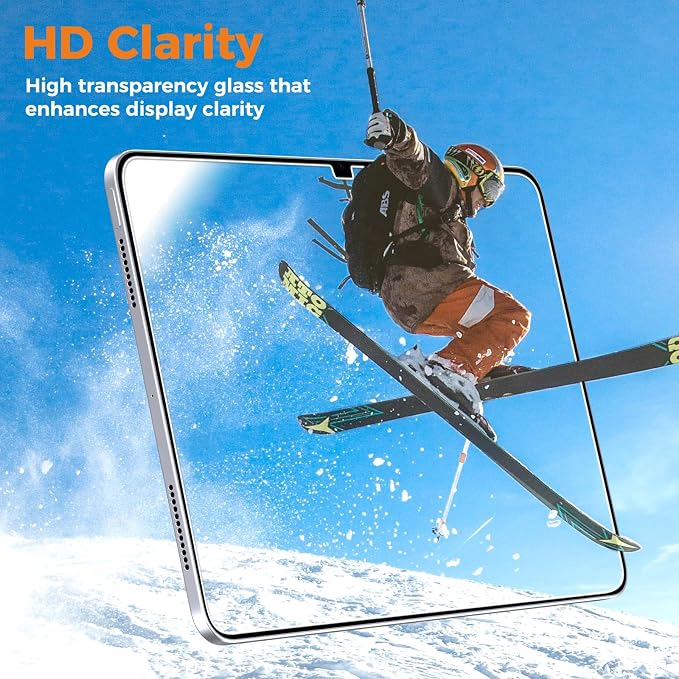 2 Pack iPad screen protector Tempered Glass with Application Tray Screen Protector for iPad A16 2025 11th/10th Generation 2022 (11-In/10.9) Touch Sensitive Scratch Resistant Easy to Install