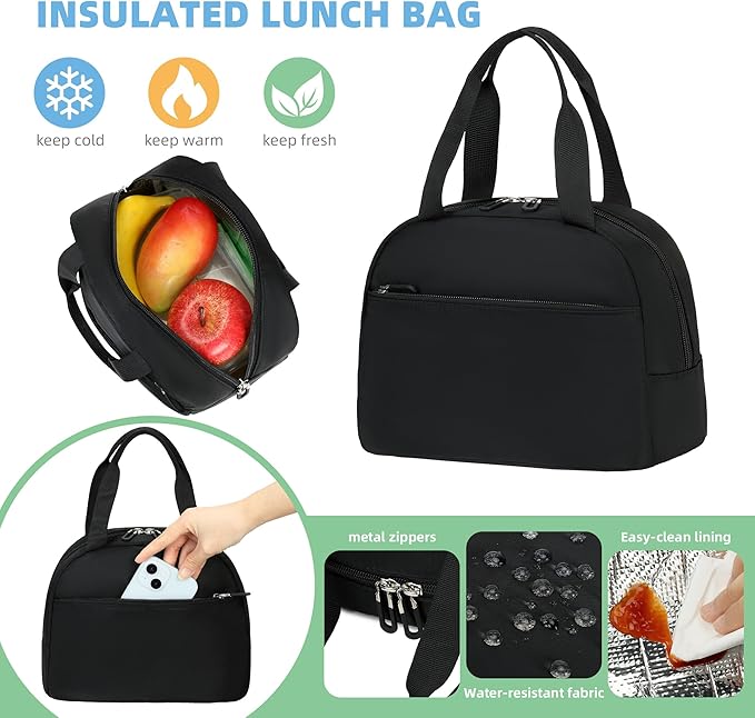 Hidds School Backpack for Teens Girls Women 3 PCS Kids Bookbag Set with Lunch Box College Laptop Backpacks Travel Daypack Bag