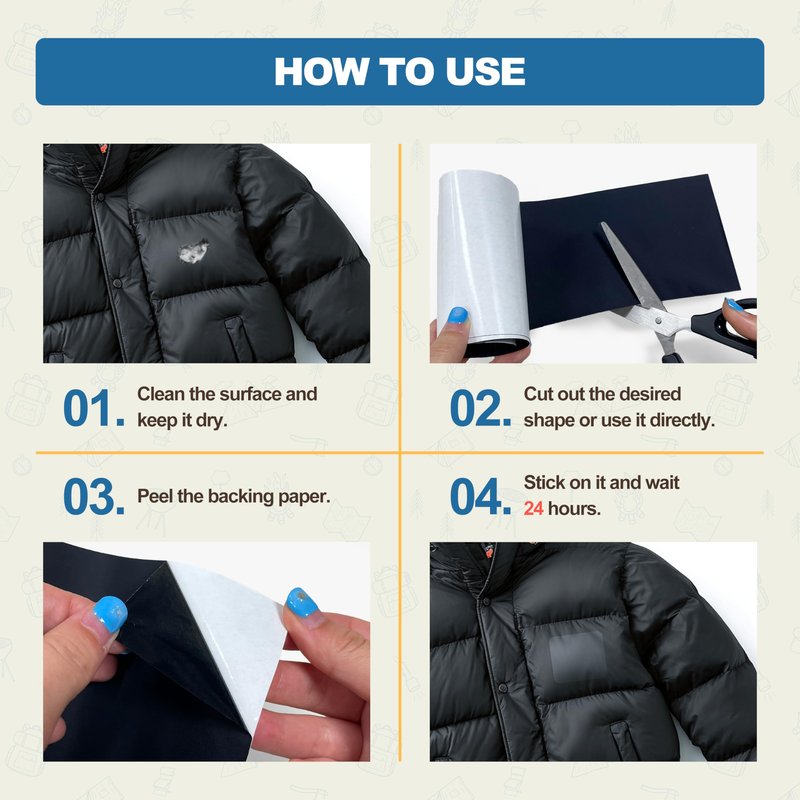 KING MOUNTAIN Self Adhesive Nylon Fabric Repair Tape, 4×63 Inches, Quick Down Jacket Repair Patch, Waterproof Outdoor Gear Patch Kit for Tent,Backpacks,Umbrella, Gloves, Sleeping Bag (Dark Grey)
