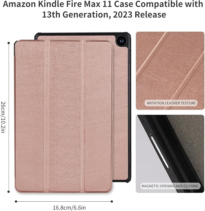 Case for FM 11 (13th Gen 2023) Multi-Angle Stand with Flexible Fixation Auto Wake/Sleep TPU Material (Brown)
