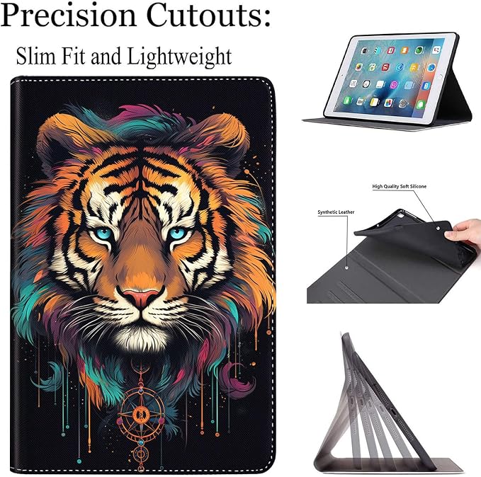Case for Samsung Galaxy Tab S10 FE Plus 5G Multi-Angle Stand Smart Cover Shockproof with Auto Wake/Sleep for Galaxy Tab S10 FE+ 13.1 Inch (SM-X620/SM-X626B) 2025 Magic Mushrooms Fungus