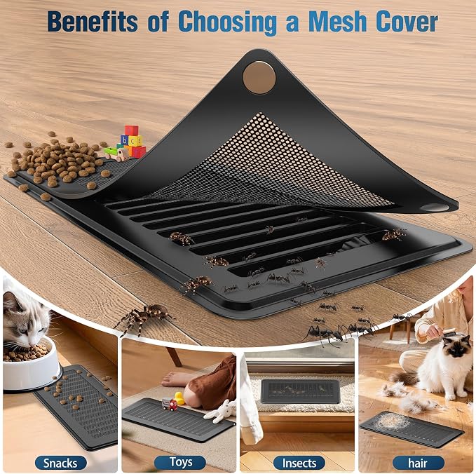 Magnetic Vent Covers with Vent Screen 5.1x11.3 Inch, Ceiling Air Vents to Block
