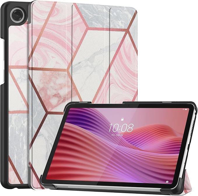 Smart Case for Lenovo Tab One / K9 8.7 Inch 2025 TB305XU/TB305FU Lightweight Trifold Stand Cover Auto Wake Sleep Blackish Green