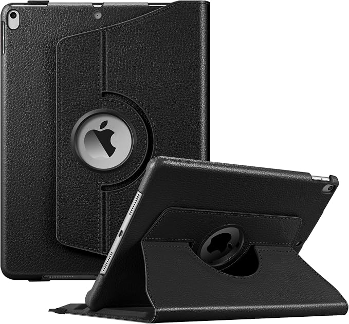 Fintie Rotating Case for iPad Air 3rd Generation 2019 / iPad Pro 10.5 2017 | 360° Swivel Stand Landscape &amp Portrait Viewing Shockproof Protective Cover Pencil Holder Auto Sleep/Wake Black