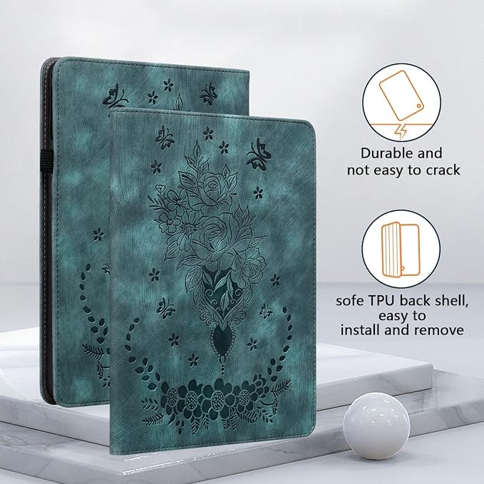 Case for iPad (A16) 11th Generation 11 Inch 2025 iPad 10th Generation 10.9 inch 2022 Auto Wake/Sleep Multi-Angle Flip PU Leather Cover with Pencil Holder Blue