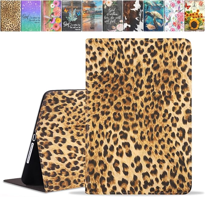 Case for iPad (A16) 11th Generation 11 Inch 2025 iPad 10th Generation 10.9 Inch 2022 Premium PU Leather Stand Folio Cover with Auto Sleep/Wake American Flag Sunflower and Cow