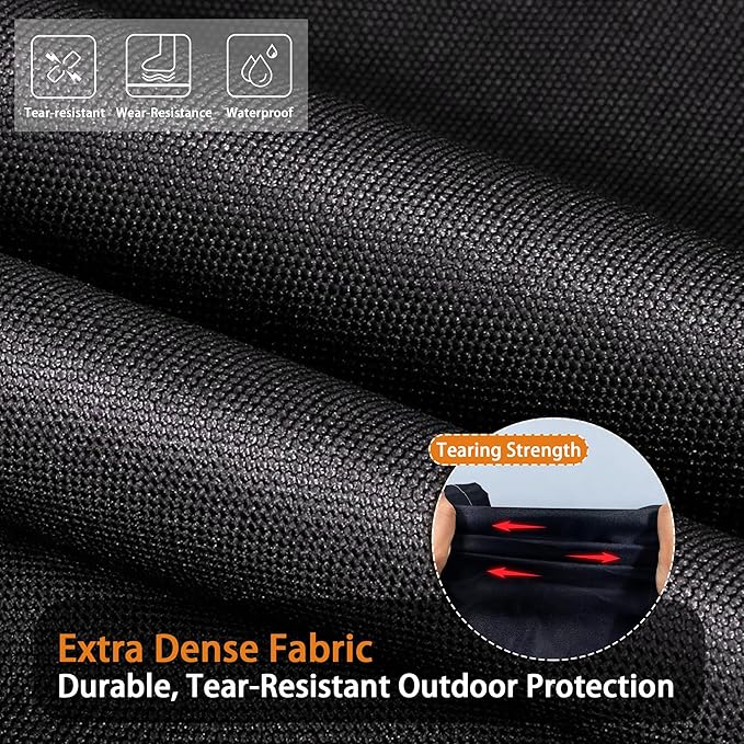 Kinetrail Grill Cover, Universal 52" BBQ Grill Cover for Outdoor Grill, Waterproof, Weather Resistant, Fade Resistant Gas Grill Cover with Adjustable Double Straps for Weber, Char-broil, Nexgrill, etc