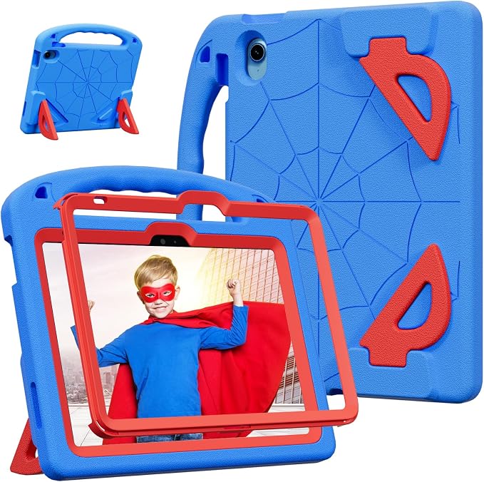 Kids Case for iPad 9th/8th/7th Gen. (10.2-inch 2021/2020/2019) | Shockproof Cover with Built-in Screen Protector and Stand Black