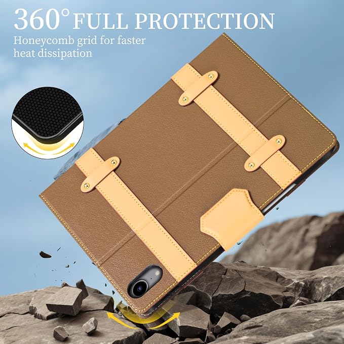 Case for iPad mini 7 (A17) ProiPad mini 7th/6th Gen (2024/2021) | Microfiber Leather Folio Cover with Adjustable Multi-angle StandAuto Sleep/WakeShockproof Protection CaseBlack