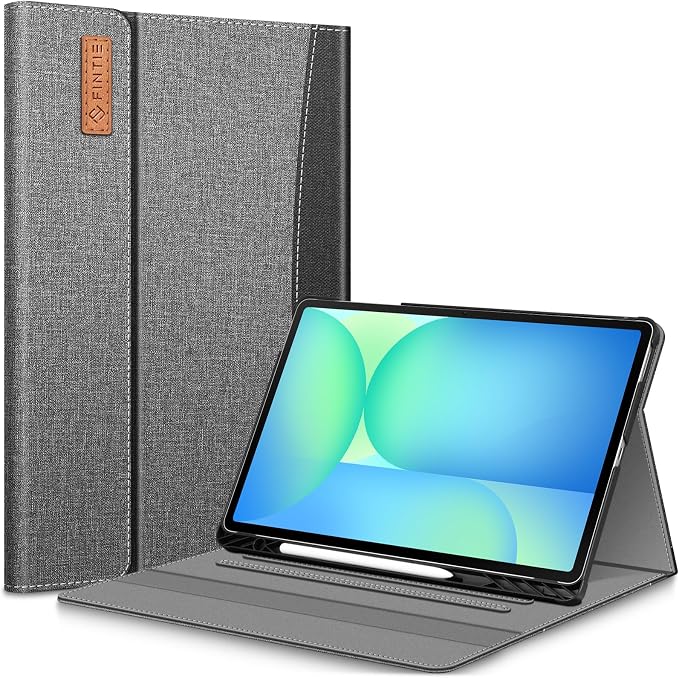 Fintie Portfolio Case for Samsung Galaxy Tab S10 FE Plus 13.1'' 2025 Black | Model (SM-X620/X626) Multiple Angles Business Cover with Pocket Built-in S Pen Holder