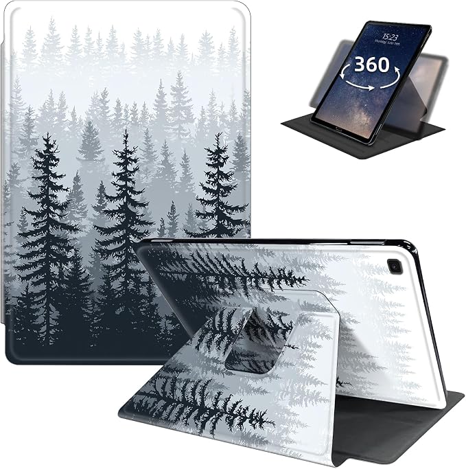 for Samsung Galaxy Tab A9 Plus Case 11 Inch 2024 2023 (SM-X210/X216/X218)360 Degree Rotating Smart Cover Case with Auto Sleep/Wake-Beautiful Highland Cow