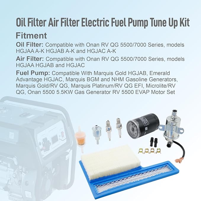Oil Filter Air Filter Electric Fuel Pump Tune Up Kit Fit