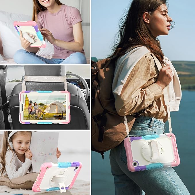 HXCASEAC Case for Samsung Galaxy Tab S6 Lite 10.4 inch Protective with Screen Protector/Hand Strap/S Pen Holder Shockproof S6 Lite Tablet Case 2024/2022/2020 SM-P610 SM-P613 SM-P620 - Black