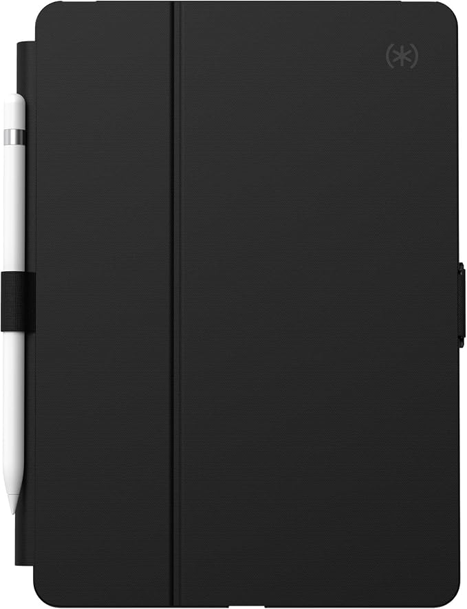 Speck Balance Folio Case for iPad 10.2 Inch (2019-2021) - Drop &amp Camera Protection Slim Multi Range Stand Apple Pencil Holder - Arcadia Navy/Moody Grey
