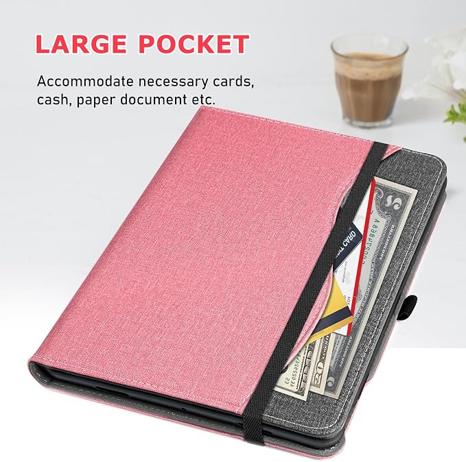 Case for Google Pixel Tablet (11-inch 2023) Multi-Angle Viewing Protective Stand Cover with Pencil Holder &amp Pocket and Protective Tape Compatible with Charging Speaker Dock Cyan