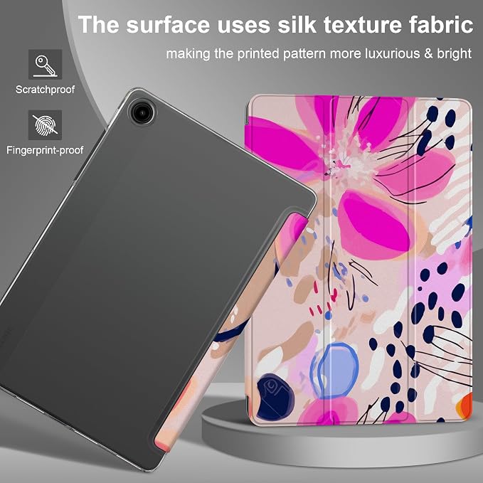 Case for Samsung Galaxy Tab A11 Plus A11+ 11 inch (2025/2026) &amp Tab A9 Plus A9+ 11 inch (2024/2023) Slim Smart Stand Cover with Translucent Hard Back Auto Wake/Sleep - Bear with Bows