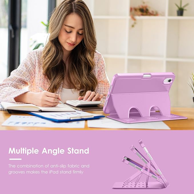 VIKESI Case for iPad mini 7 (A17 Pro) and iPad mini 6Multiple Angles Magnetic Stand CoverShockproof Soft BackPencil Holderand Auto Sleep/WakeBlack