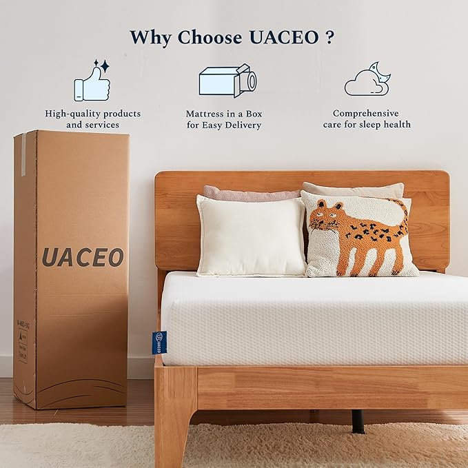 Twin Mattress, 10 Inch Memory Foam Mattress in a Box, Fiberglass Free Twin Size Mattresses for Pressure & Pain Relief, Soft and Comfortable