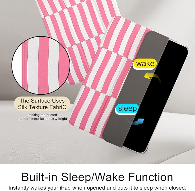 case for ipad 11th Generation11 Inch 2025 (A16 Chip) &amp 10th Gen 10.9 Inch 2022 - Slim Scratch-Resistant Hard PC Translucent Back Shell Smart Cover Wake/Sleep FunctionBlack Bow