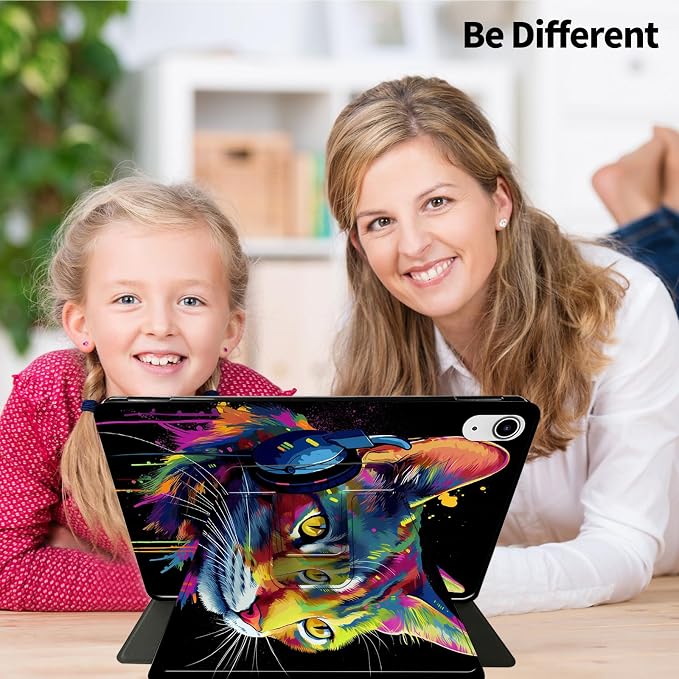 for iPad 9th Generation Case (2021)/8th Gen (2020)/ 7th Gen (2019) 10.2 Inch-360 Degree Rotating Multi-Angle Viewing Protective Cover with Auto Sleep/Wake-Art Mandala Flower