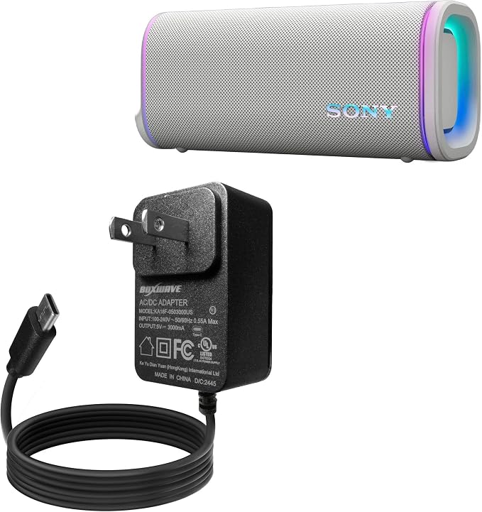 BoxWave Charger Compatible with Sony ULT Field 5 - Wall Charger Direct (15W) Rapid Charge Your Device with Built-in 3ft Cable