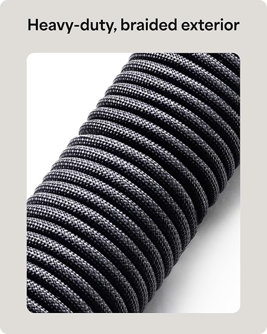 Mophie Charge Stream USB-C to USB-C 3m/10ft Cable - 60W Power Delivery Enduraflex Silicone Ultra-Durable Braided Design for Everyday Use