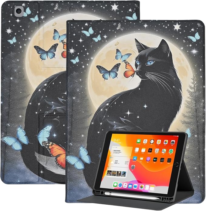 Case for iPad 9th Generation 8th/ 7th 2021/2020/2019 10.2 inch Premium PU Leather Folio Stand Shell Shockproof TPU Back Cover Baseball