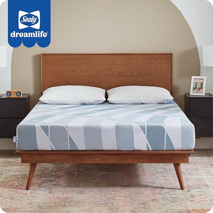 Sealy Dreamlife 8” Foam Mattress-in-a-Box, King, SealyComfort Gel Memory Foam, Surface-Guard Technology, Breathable Comfort