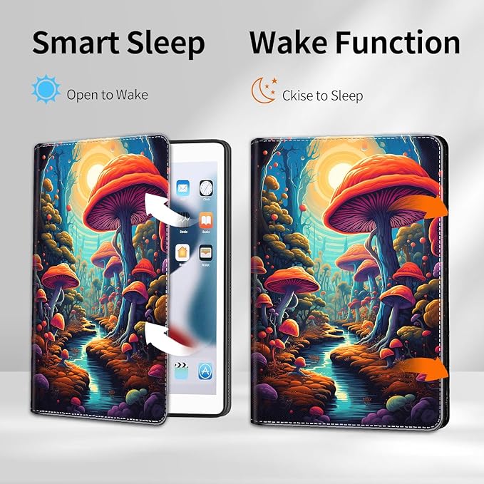 Case for iPad 10.2/10.5，iPad 9th/8th/7th Gen，for iPad 10.2 inch 2021/2020/2019/iPad Air 3rd Gen/Pro 10.5 - Slim Fit Standing Cover with Auto Sleep/Wake，Frog Playing Guitar