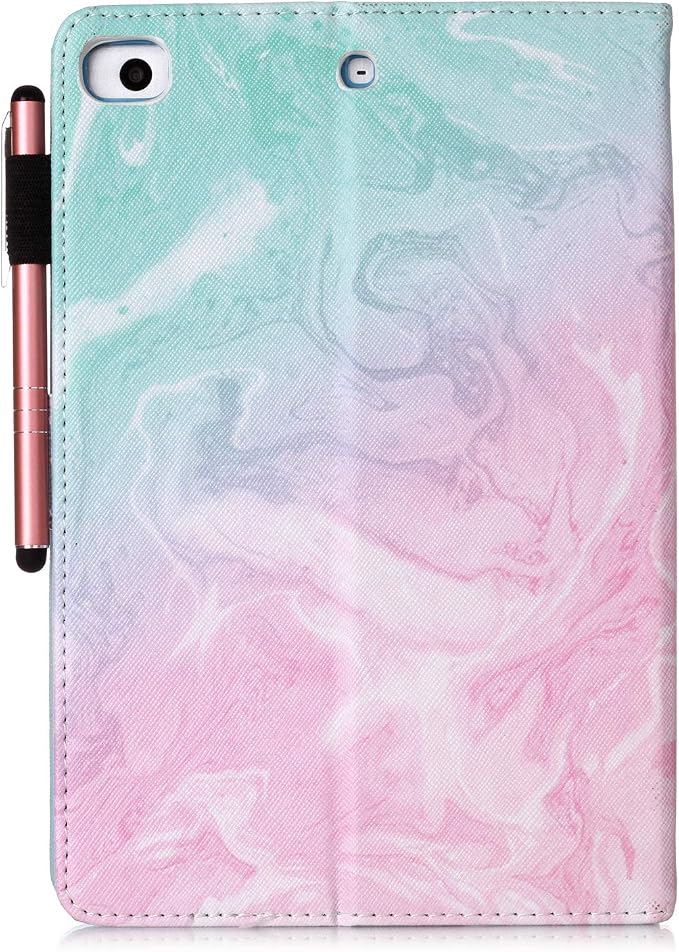 iPad mini Case FANCITY Mini 4 Mini 5 Mini 3/2/1 Smart Wake Sleep Case with Kickstand [Card Slot &amp Pen Holder] PU Leather Protective Cover for Apple iPad mini 4 Mini 5 2019 Mini 2/3 - Beach