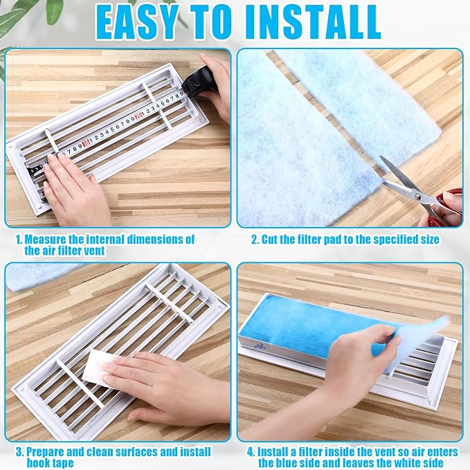 Frienda 20 x 91 Inch Merv 6 Reusable Air Vent Filter Cut to Size Electrostatic