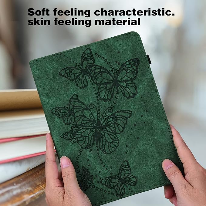 Case for Samsung Galaxy Tab A 10.1 2016 (No S Pen Version)Butterfly PU Leather Folio Flip Stand Case 10.1 Inch (SM-T580/T585/T587) - Blue