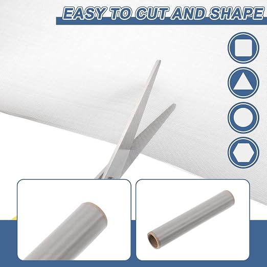 uxcell 80 Mesh 79" x 16" Woven Wire Mesh, 304 Stainless Steel Air Vent Filter