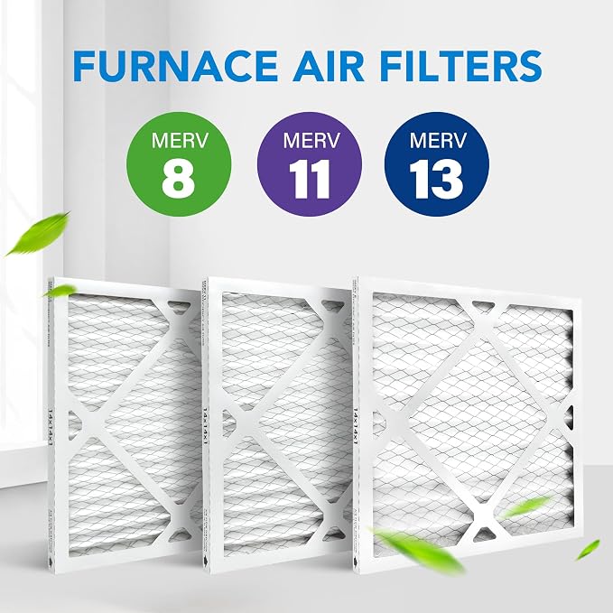 LotFancy 14x14x1 Air Filter MERV 11 6-Pack, Electrostatic Pleated AC Furnace