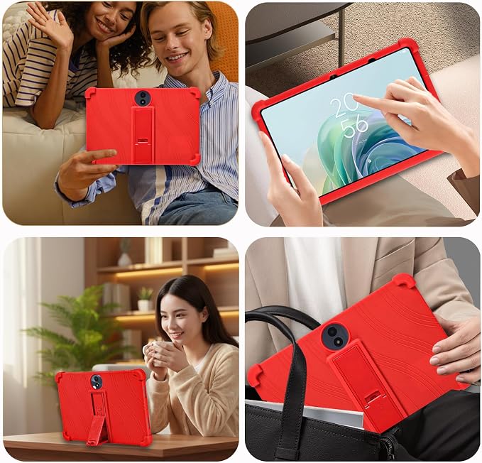 ATOOZ for TCL NXTPAPER 11/Tab 11 Gen 2 Tablet Case 11 inchBlack | Soft Silicone Shockproof Protective Cover Case for TCL Tab 11 Gen 2 Tablet with PC Stand
