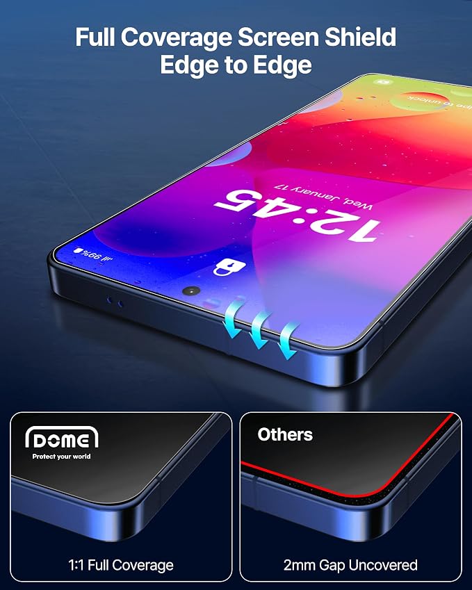 DOME GLASS Whitestone UV GEN Film Compatible with Galaxy S26 Plus Glass-Like UV Cured PET Screen Protector [2 Pack]