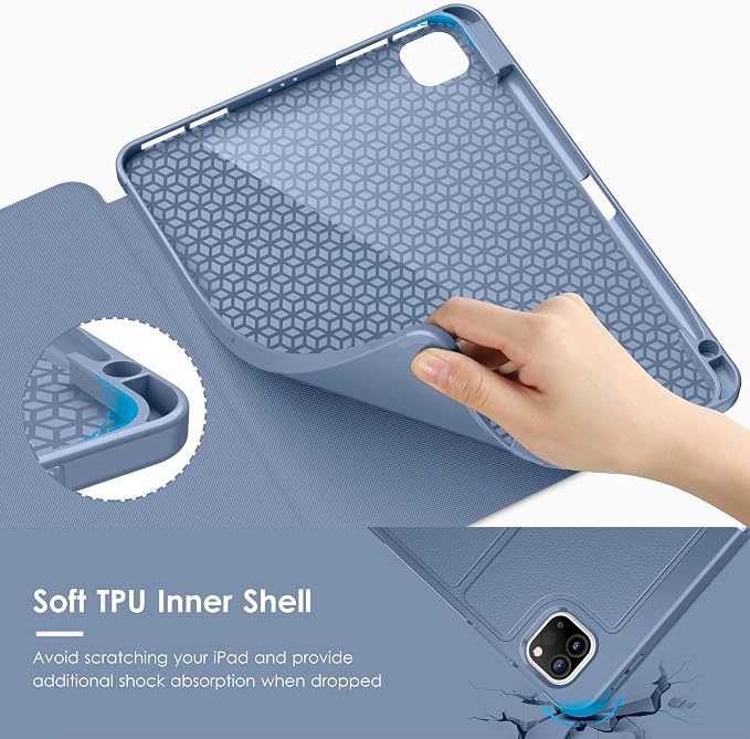 VIKESI Case for iPad Pro 11 inch (M5/M4) 2025/2024Multiple Angles Magnetic Stand CoverShockproof BackPencil Holderand Auto Sleep/WakeBlack