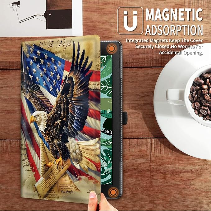 FUYOCWE for iPad Pro 13 Inch Case (M47th Generation2024 Model A2925A2926A3007)PU Leather Slim Folding Stand Case for iPad 13 7th GenAuto Sleep Wake Cover -A Dream Catcher Wolf