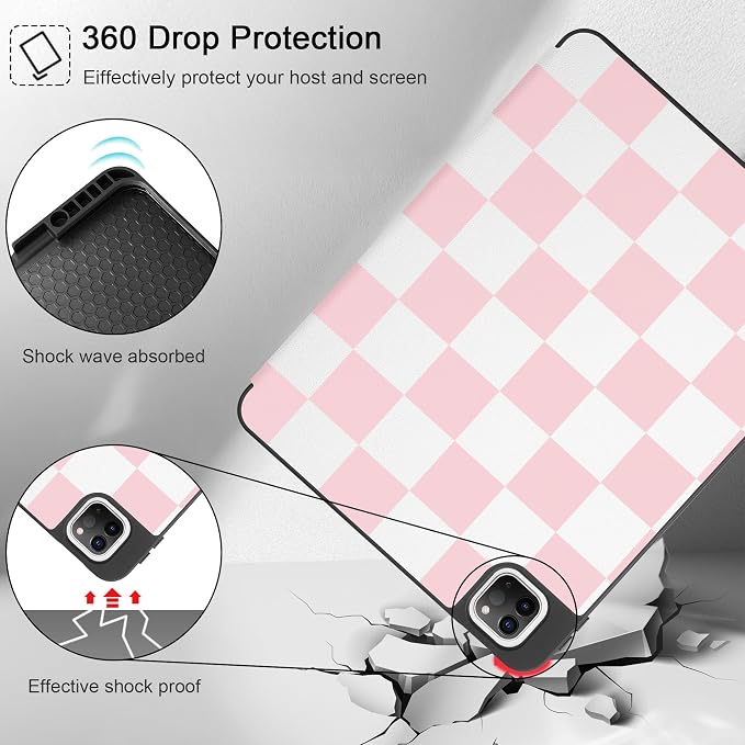 Tuiklol for iPad Pro 11 Inch 4th / 3rd / 2nd / 1st Gen Case 2022 2021 2020 | 2018 Build-in Pencil Holder with Stand TPU Back Cover &amp Trifold Stand &amp Auto Wake/Sleep Tablet Case Black Cat