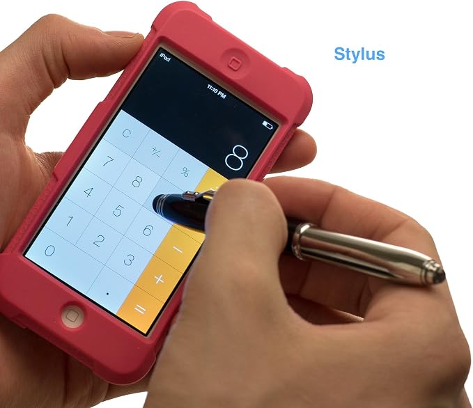 Tri-Function Pen - Stylus Pen for Touch Screens with LED Flashlight and Pen (Black)