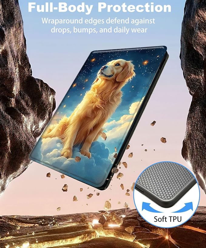 for iPad 11th Generation (A16 2025) 11 / iPad 10th Gen 10.9 2022 Case 360° Rotating PU Leather Stand Cover with Auto Sleep/Wake Shockproof TPU Backl Two Dragons Fighting